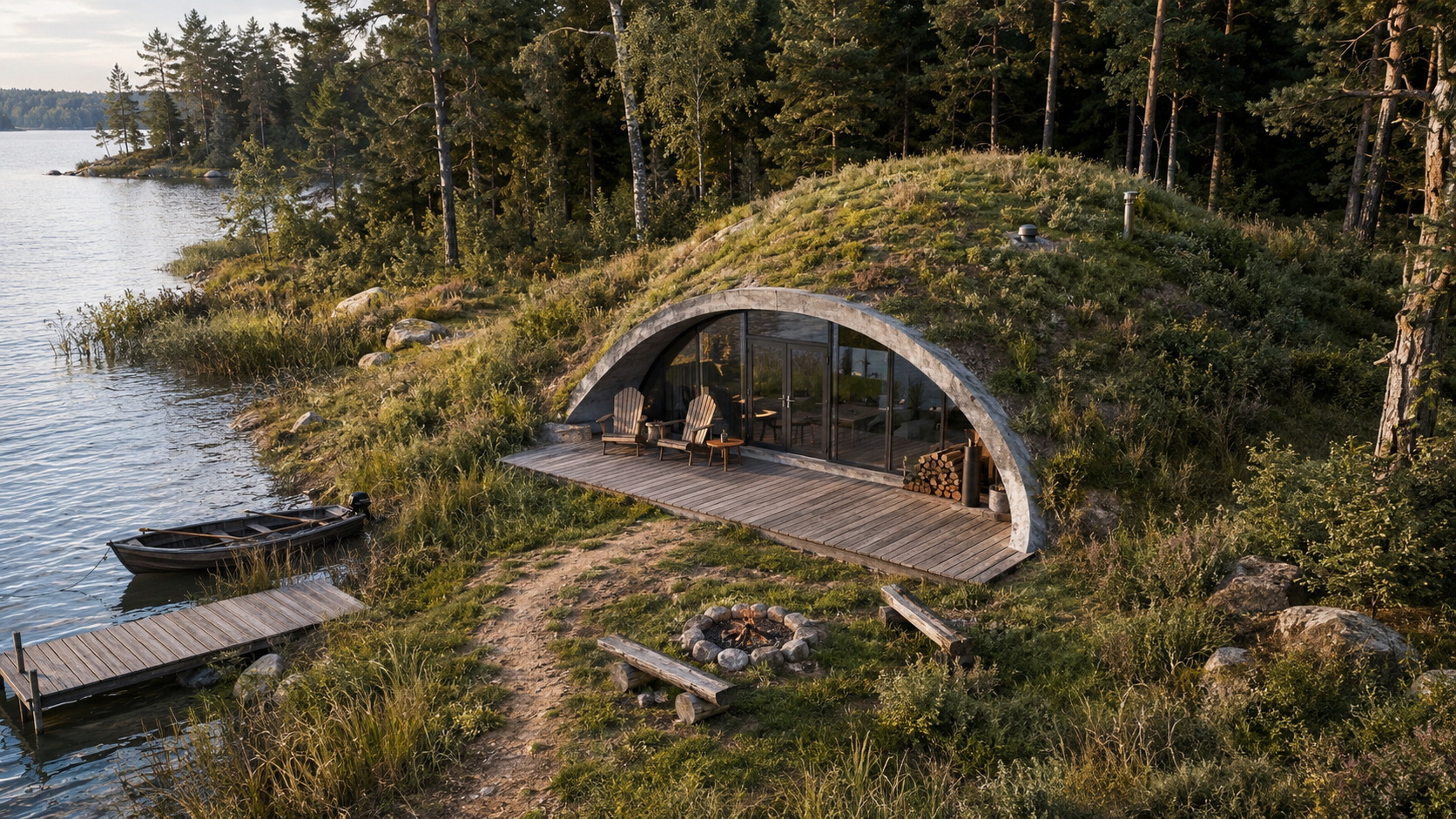 GEODOMAS betongkuppeler og grønne tak