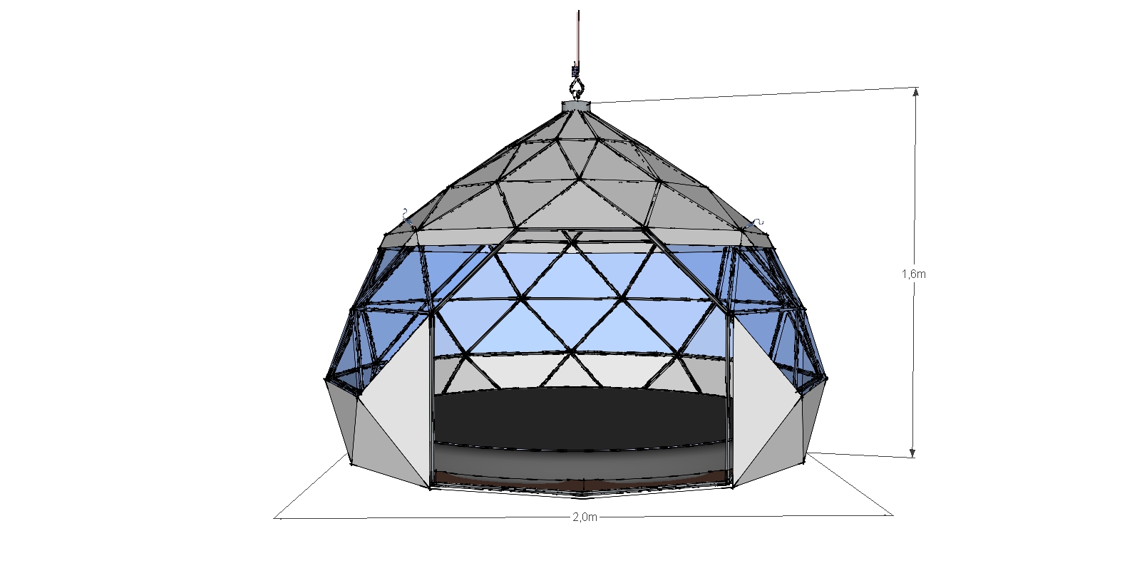 Pakabinama CRYSTAL Geometrinė SŪPYNĖ | Glamping