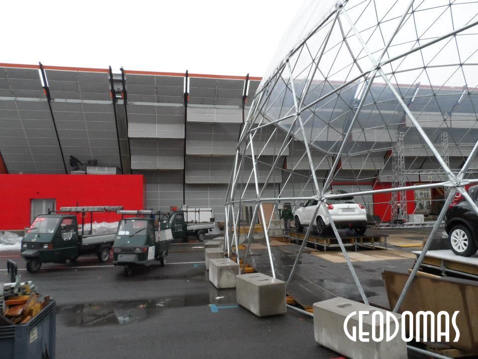 Ø28m H14m Skaidrus Paviljonas-Kupolas “NISSAN JUKE” Prezentacijai