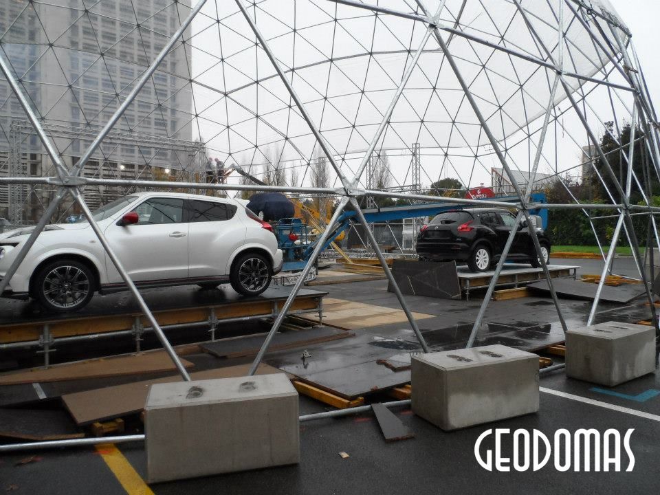 Ø28m H14m Skaidrus Paviljonas-Kupolas “NISSAN JUKE” Prezentacijai