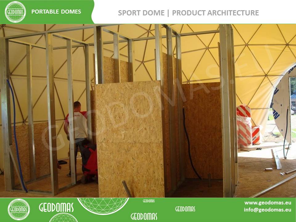 314m² + 38m² Konferencijų Kupolai | Ø20m ir Ø7m | AZMECO, Baku, Azerbaidžanas