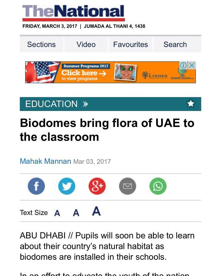 28m² BIO Lauko Klasė Ø6m Kupolas | Filipinų Mokykla, Abu Dabis