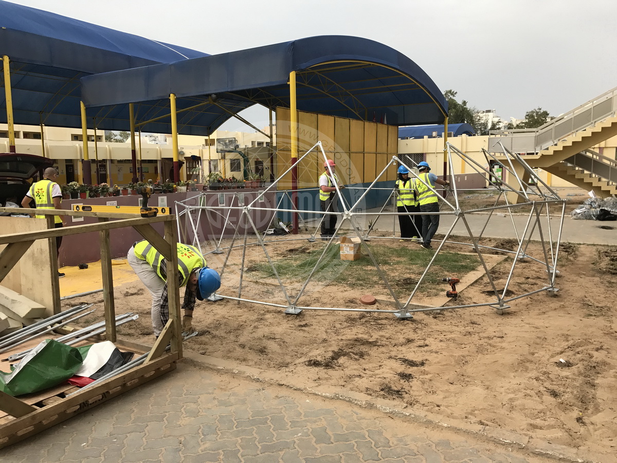 28m² BIO Lauko Klasė Ø6m Kupolas | Filipinų Mokykla, Abu Dabis