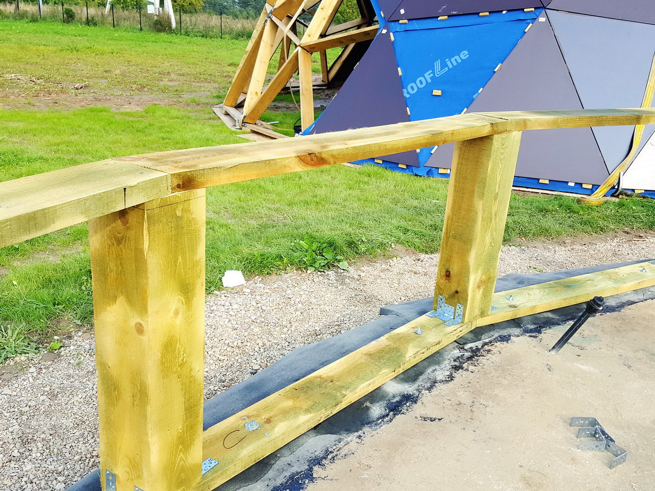 153m2 Svečių Namas Su Pirtimi Kupolas Ø12m | Ūkio sodyba, Širvintų r.