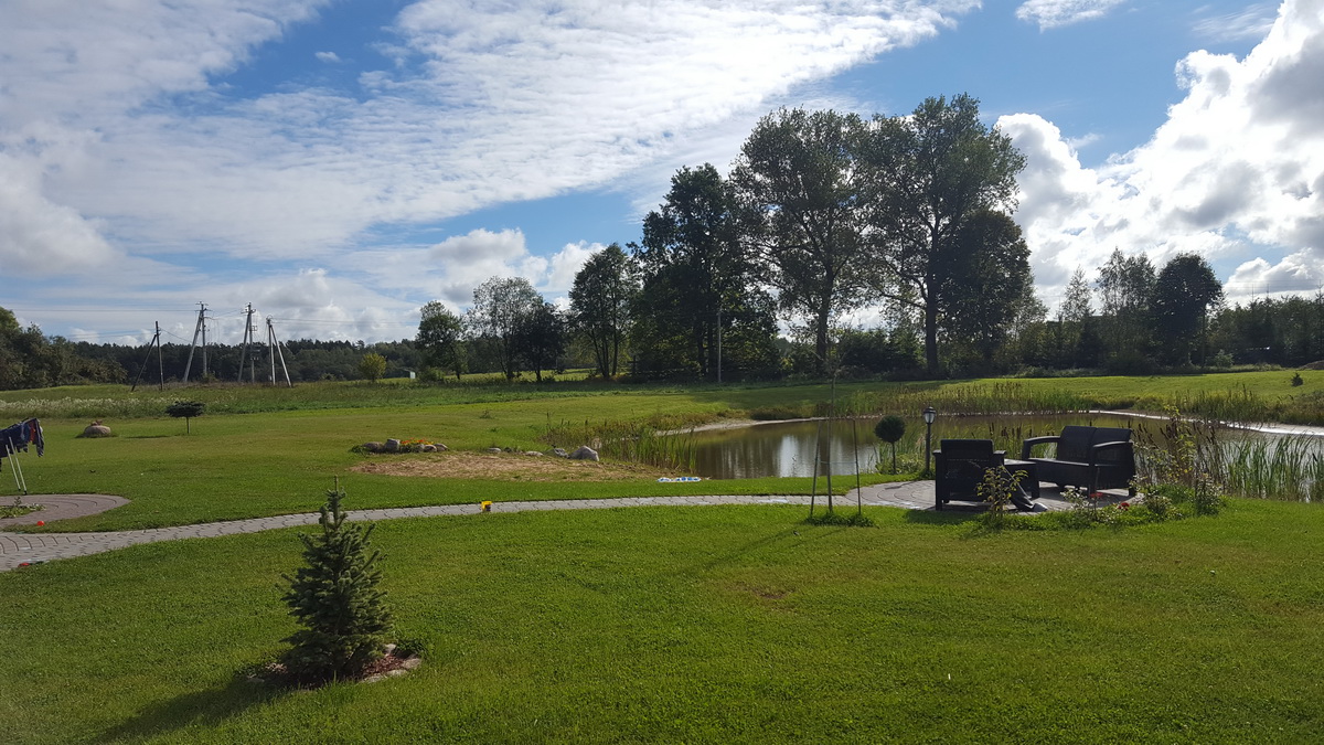 153m2 Svečių Namas Su Pirtimi Kupolas Ø12m | Ūkio sodyba, Širvintų r.