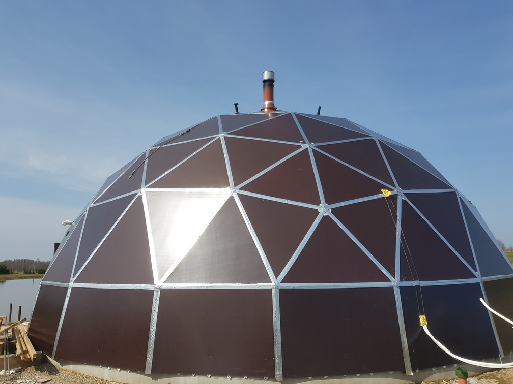 153m2 Svečių Namas Su Pirtimi Kupolas Ø12m | Ūkio sodyba, Širvintų r.