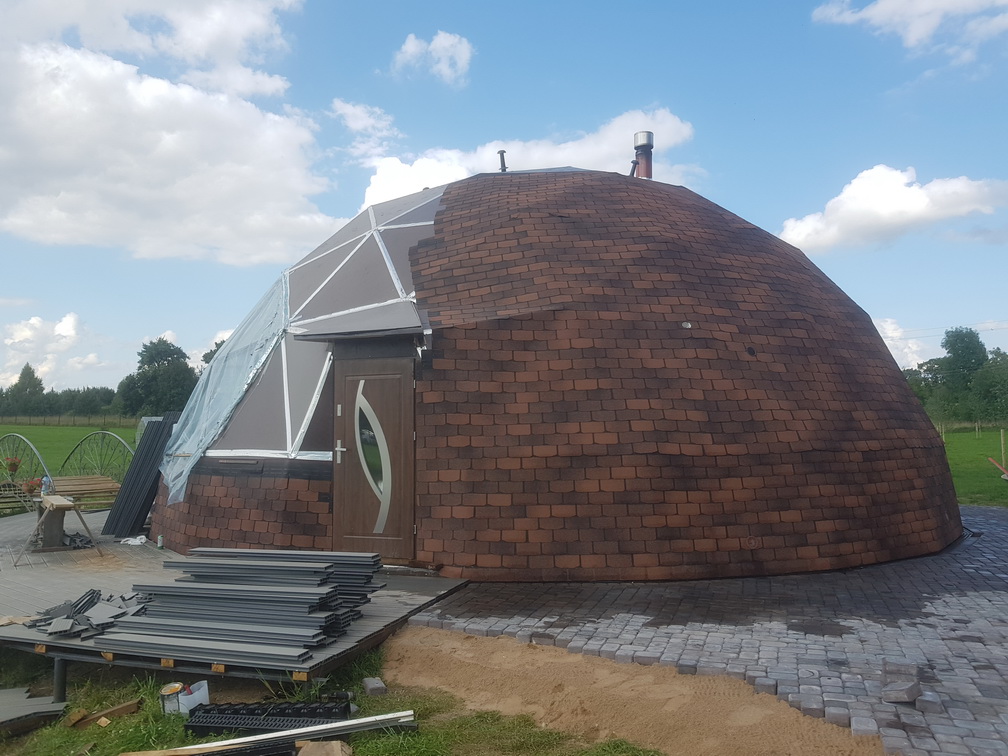 153m2 Svečių Namas Su Pirtimi Kupolas Ø12m | Ūkio sodyba, Širvintų r.
