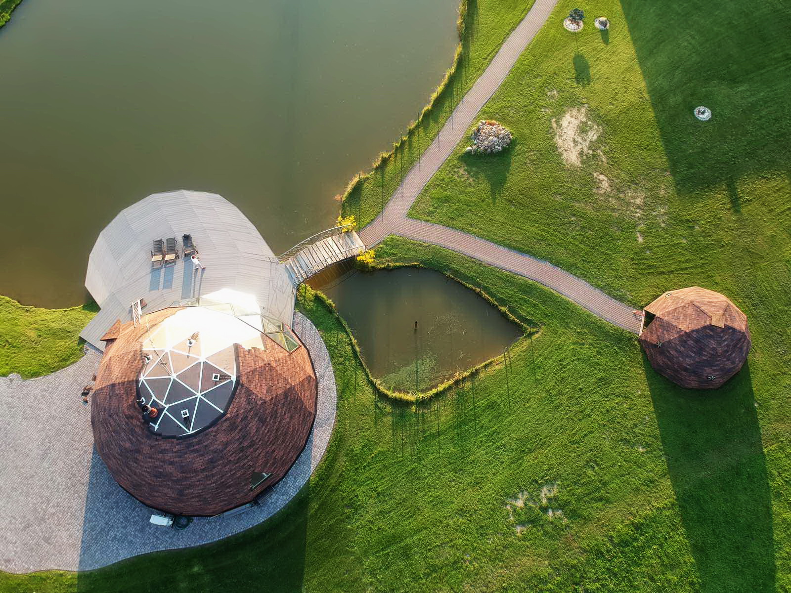 153m2 Svečių Namas Su Pirtimi Kupolas Ø12m | Ūkio sodyba, Širvintų r.