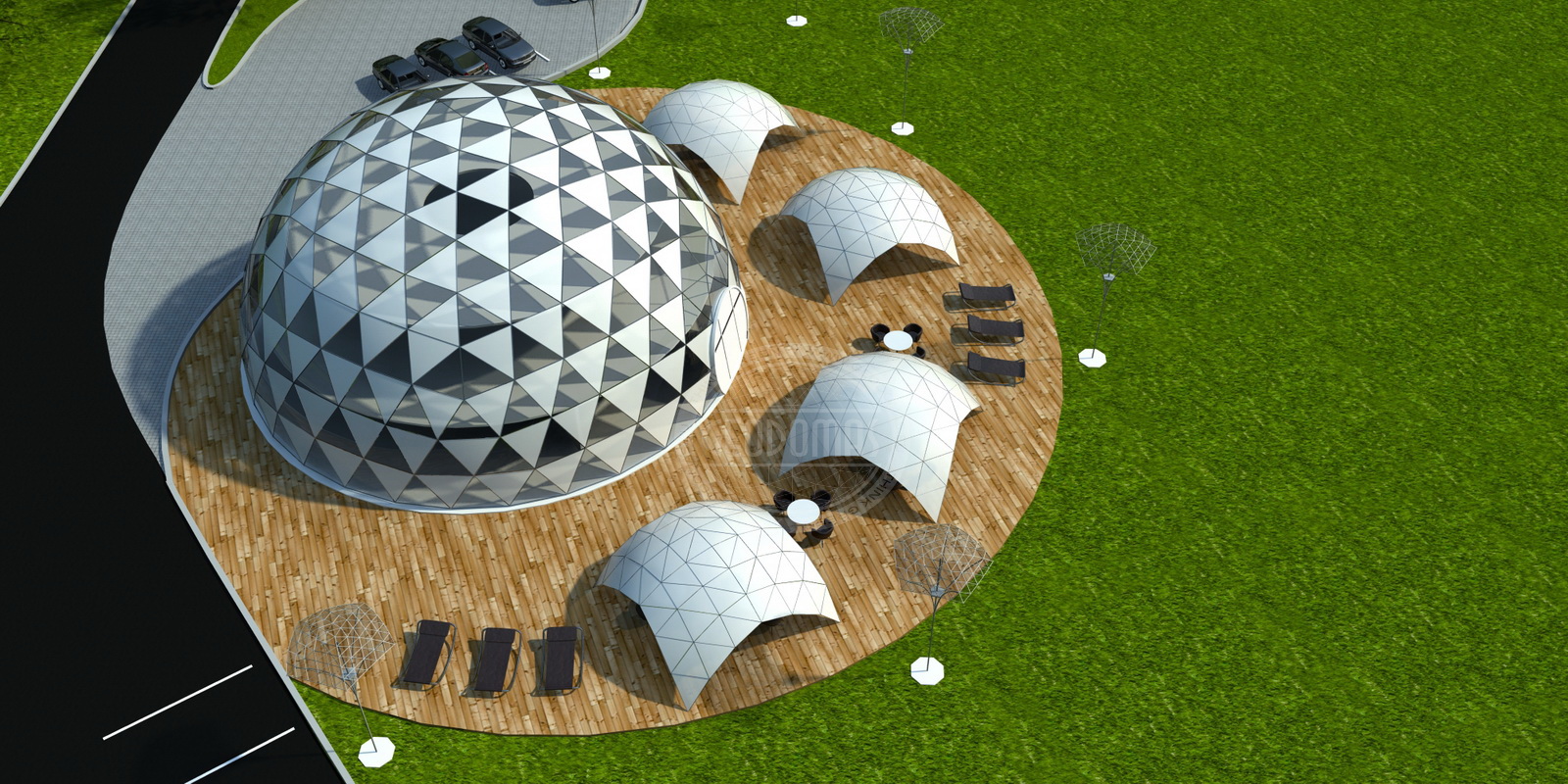 “Auksiniai Vartai” viešbutis 2500m2 | Kupolai Apgyvendinimui, Rusija