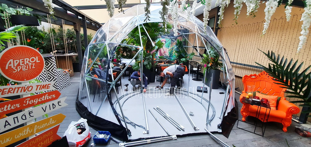 32m2 Lauko Oranžerija Hibridinis Kupolas Ø7m | Spritz Summer Garden, Vilnius