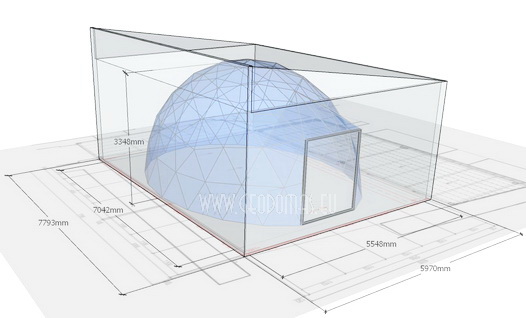 32m2 Lauko Oranžerija Hibridinis Kupolas Ø7m | Spritz Summer Garden, Vilnius