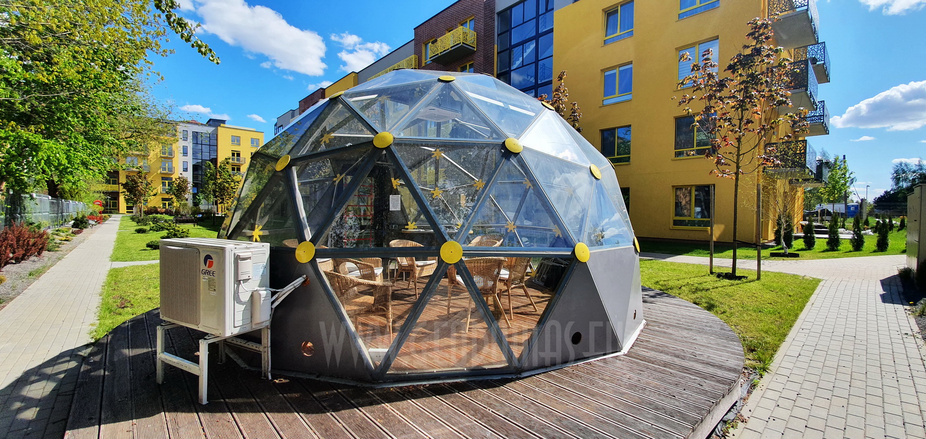 20m2 Lauko Pavesinė Ø5m Kupolas | Fontanų Namai, Vilnius