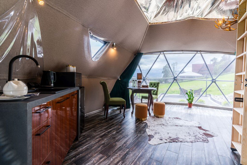 35m² Glamp Royal poilsiavietė Ø6,7m x 4kompl Kupolai | Zakopanė, Lenkija