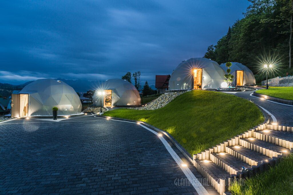 35m² Glamp Royal poilsiavietė Ø6,7m x 4kompl Kupolai | Zakopanė, Lenkija