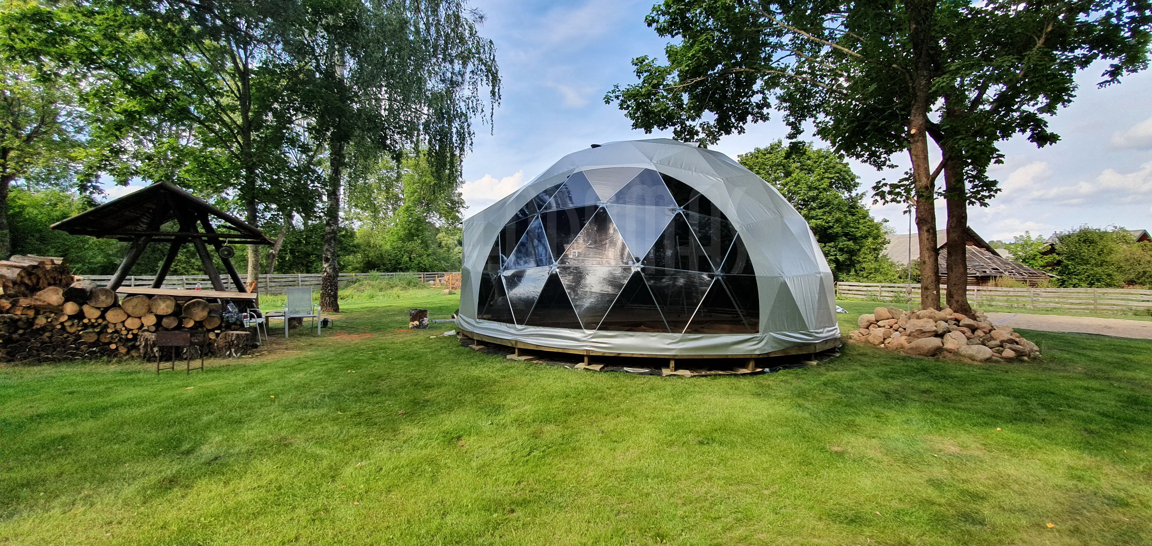 50m² Glamping Kupolas Ø8m | Rekreacinė zona