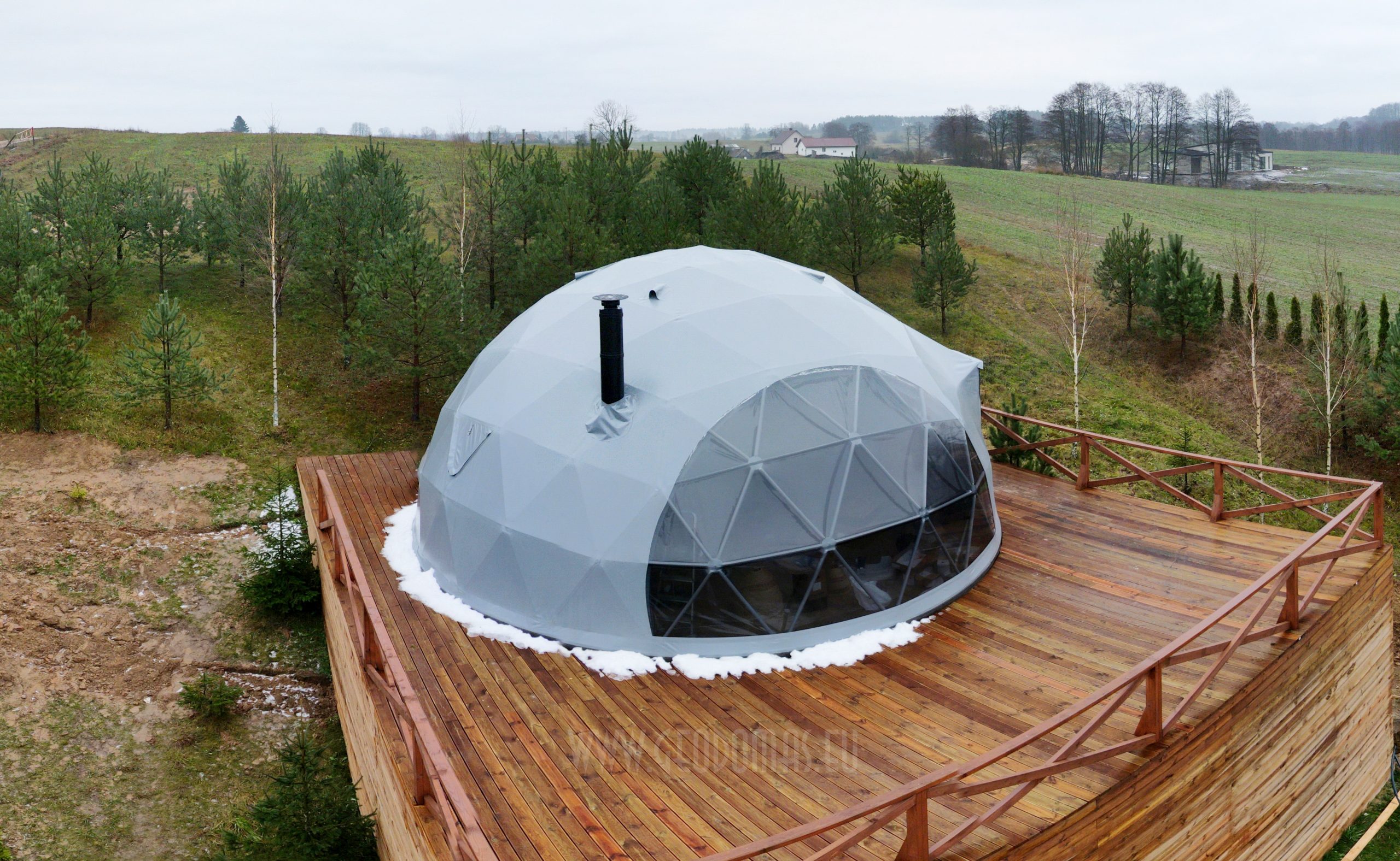 50m² ALOVE Glamping Kupolas Ø8m | Kaimo turizmas, Alovės ežeras