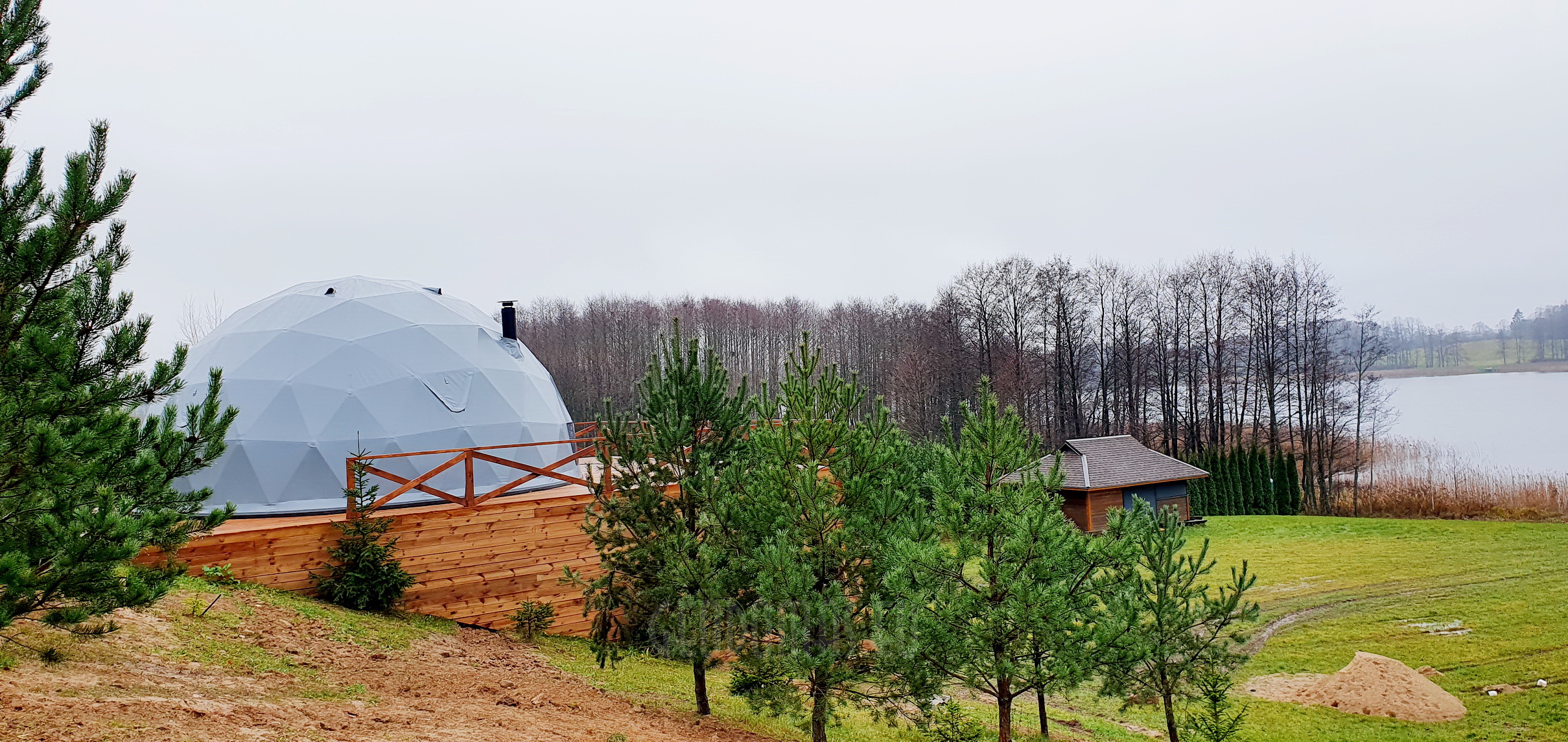 50m² ALOVE Glamping Kupolas Ø8m | Kaimo turizmas, Alovės ežeras
