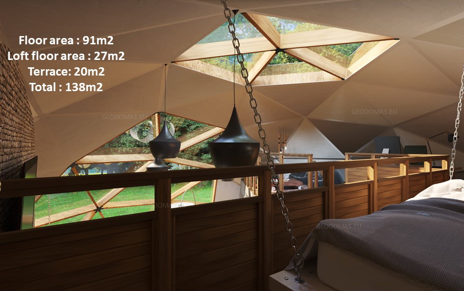 138m2 Gyvenamasis Solidus Kupolas Ø12m | Šeimyninis Namas A++