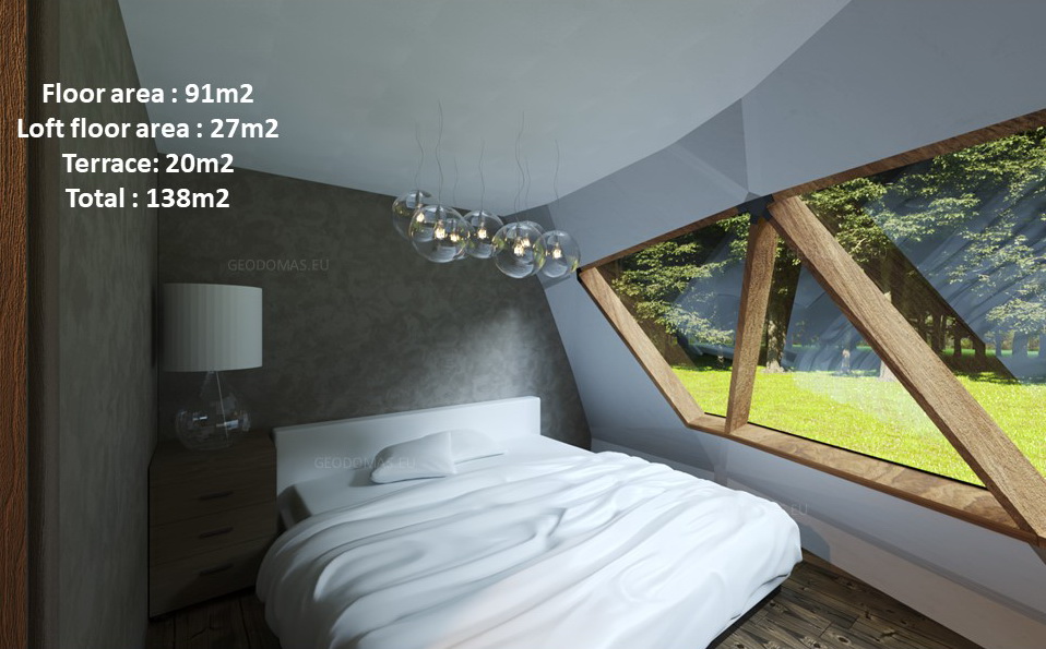 138m2 Gyvenamasis Solidus Kupolas Ø12m | Šeimyninis Namas A++