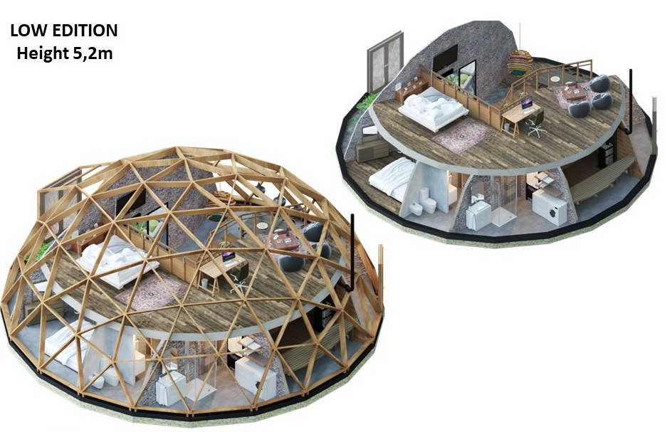 138m2 Gyvenamasis Solidus Kupolas Ø12m | Šeimyninis Namas A++