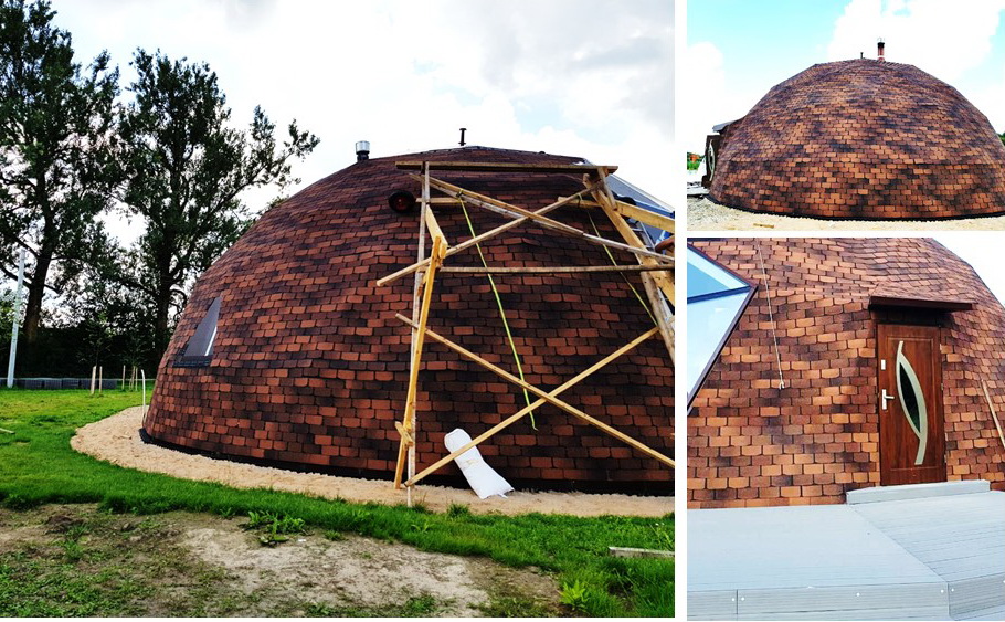 20m2 Nedidelis Namas | Medinis Geodezinis Kupolas Ø5m | Kupolo statybos komplektas