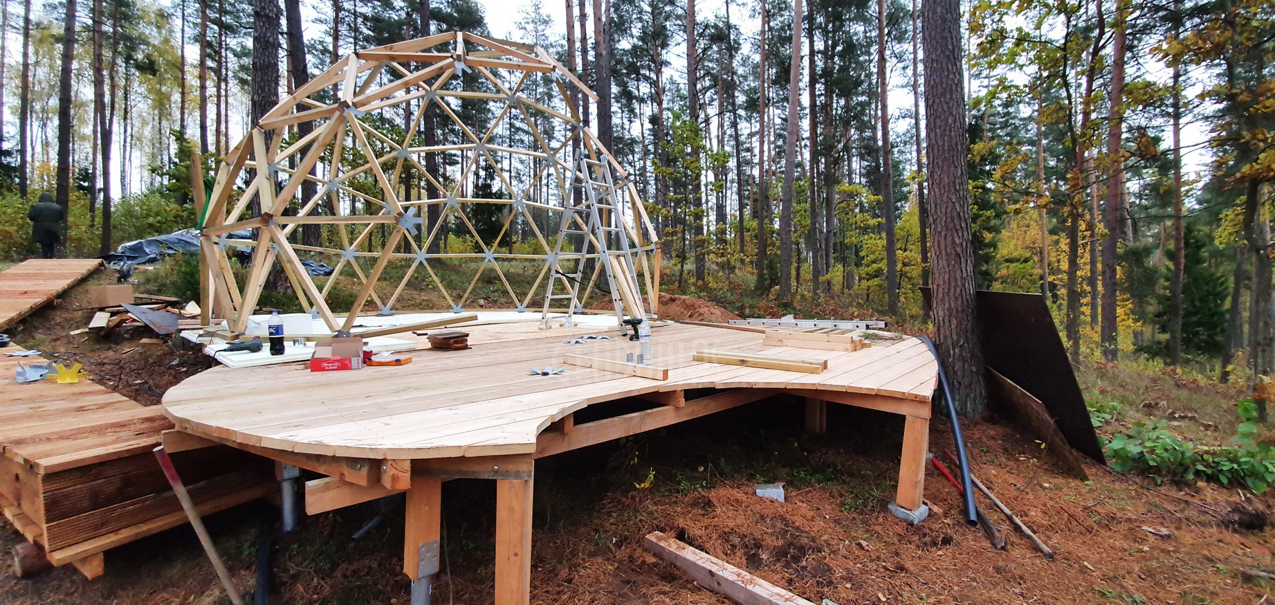 20m2 Glamping Kupolas Ø5m | Ekologinė bendruomenė, GLAMPINGLITHUANIA