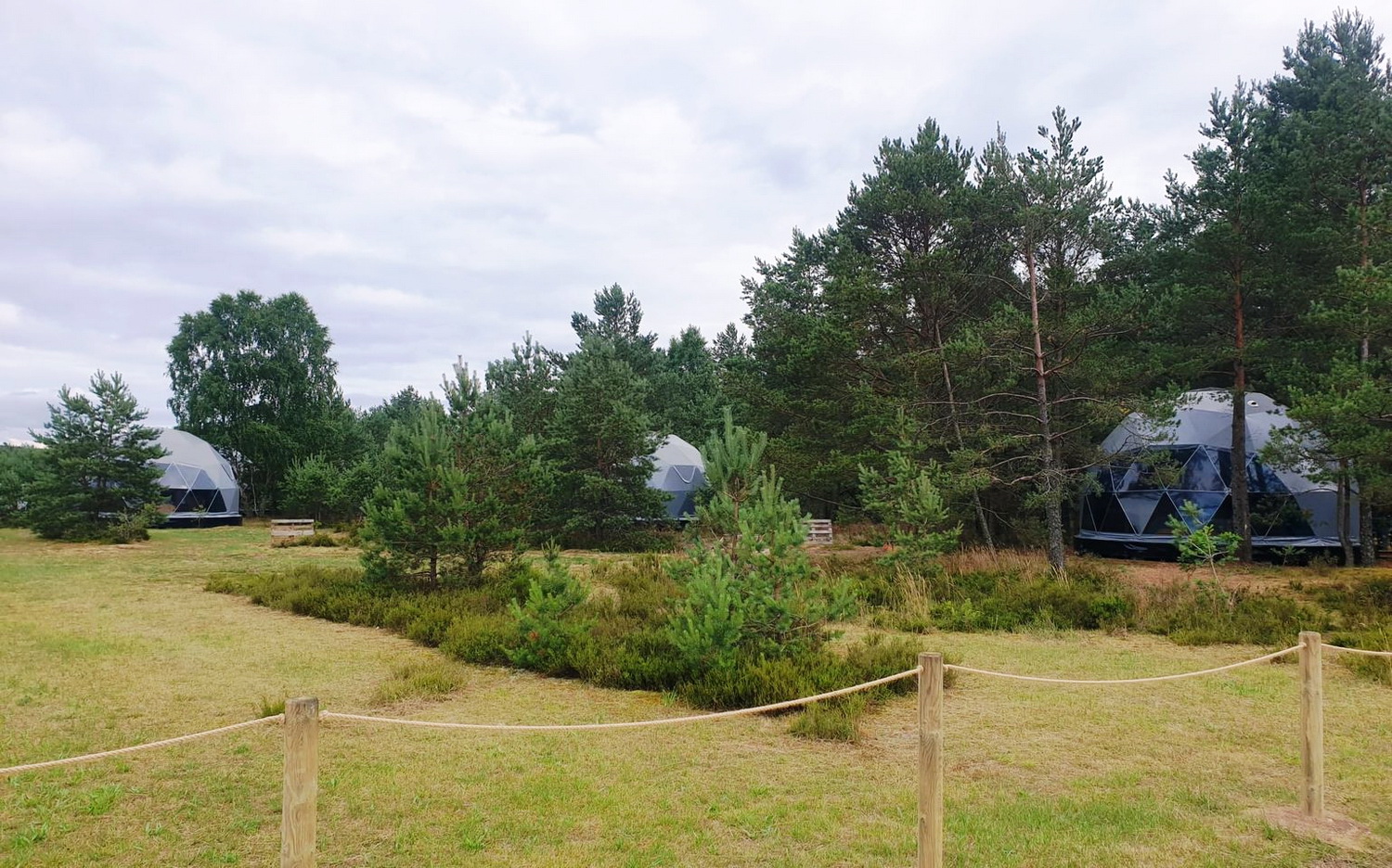 35m² Glamping Podniebny | Ø6,7m Kupolai | Kurortas Pomeranijoje, Lenkija
