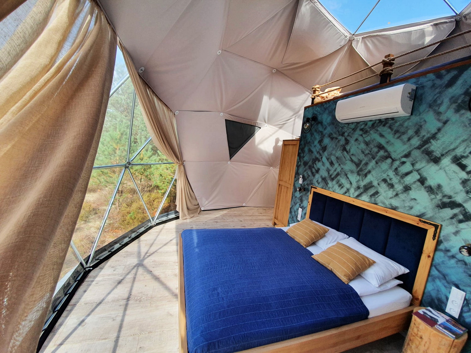 35m² Glamping Podniebny | Ø6,7m Kupolai | Kurortas Pomeranijoje, Lenkija