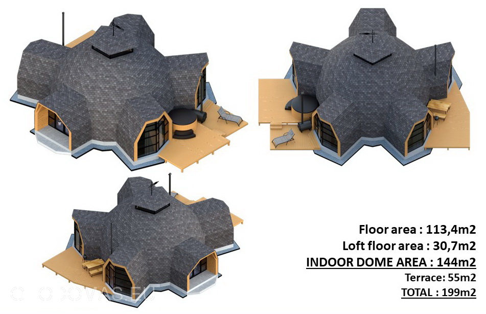 144m2 ŠEIMOS GEODEZINIS NAMAS Ø10m