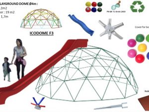 12m2 ŽAIDIMŲ AIKŠTELĖ Ø4m ICO F3 LOW H1.7m
