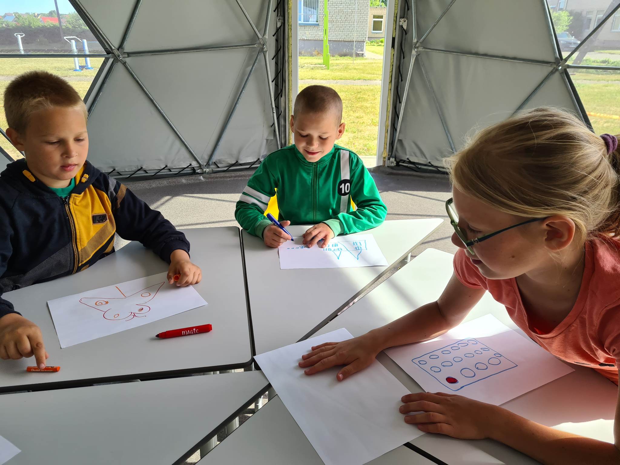 50m2 Lauko Klasė Ø8m Kupolas | Šalčininkų specialioji mokykla