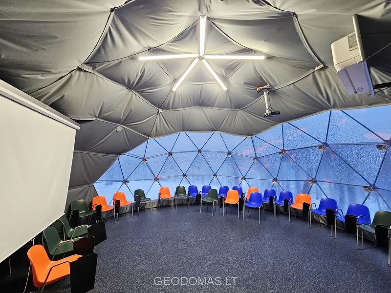 50m² Lauko Klasė Ø8m Kupolas | Lavoriškių gimnazija, Vilniaus r.