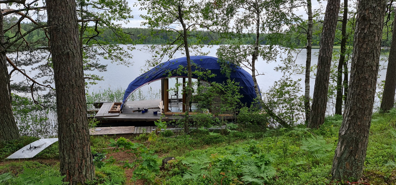 32m² Pramoginis Glamping Laivas Ø8m | Pasimėgaukite ežerų ir jų salų grožiu, Lakajai LT