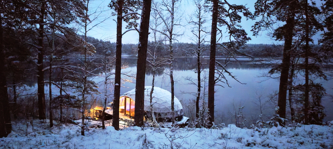32m² Pramoginis Glamping Laivas Ø8m | Pasimėgaukite ežerų ir jų salų grožiu, Lakajai LT