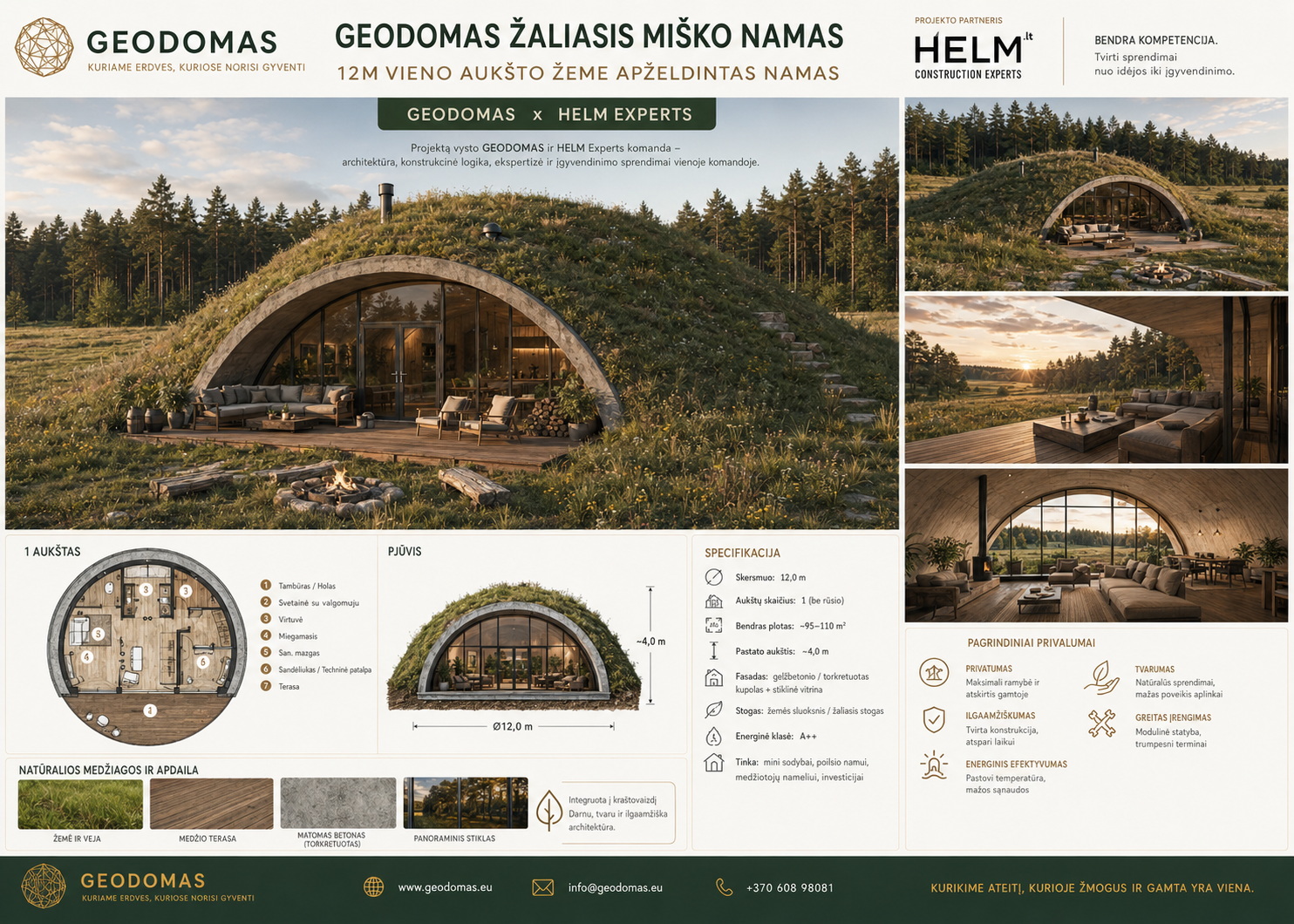 Geodeziniai Namai | Individualus Dizainas | A++ Energetinio Naudingumo Pastatai | Statybų Rinkiniai