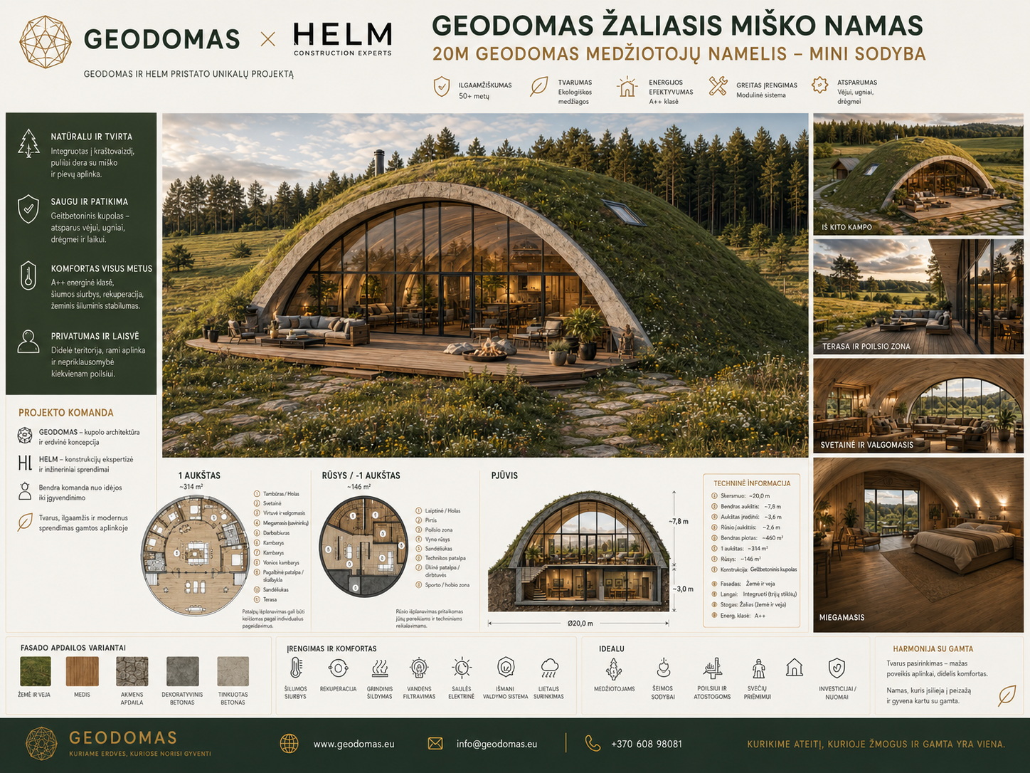 Geodeziniai Namai | Individualus Dizainas | A++ Energetinio Naudingumo Pastatai | Statybų Rinkiniai
